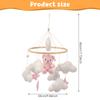 Wooden Crib Mobile Baby Bed Bell Rattle Toy Soft Felt Cartoon Bear Mobile Hanging Newborn Music Box Bed Bell Hanging Brackets
