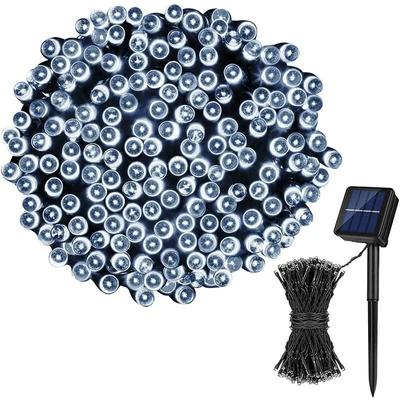 Guirlande Lumineuse Solaire 22/12/5M Blanc Extérieur Étanche Lampe à Énergie Solaire Pièce Guirlande Fête de Mariage Cour Décoration de Noël