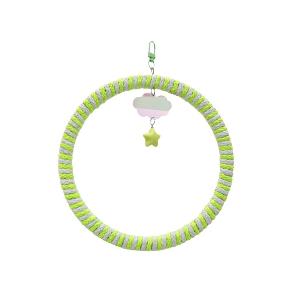 Wear-Resisting Bird Toy Swing Hanging Parrot Perch Multi-Function Parrot Swing Ring  Cockatiel