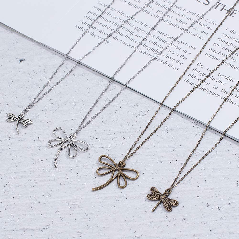 Tibetan Style Pendants Cadmium Free & Nickel Free & Lead Free Dragonfly Antique Bronze & Antique Silver 48pcs/box