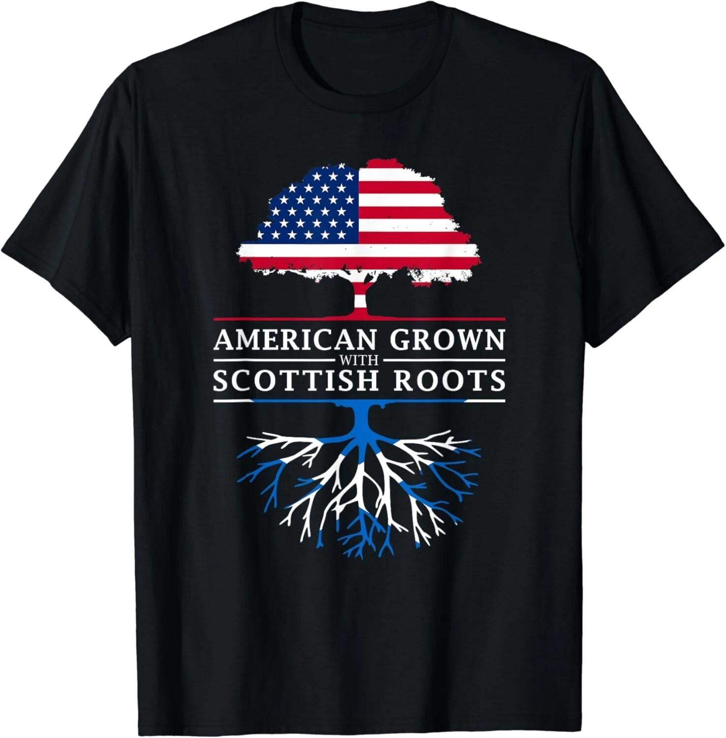 American Grown with Scottish Roots - Scotland Gift Unisex T-Shirt S