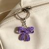 2Pcs Keychain Pendant, Hollow Bow Shape Key Ring with Chain, Compact Portable Key Holder for Men Women Accessories