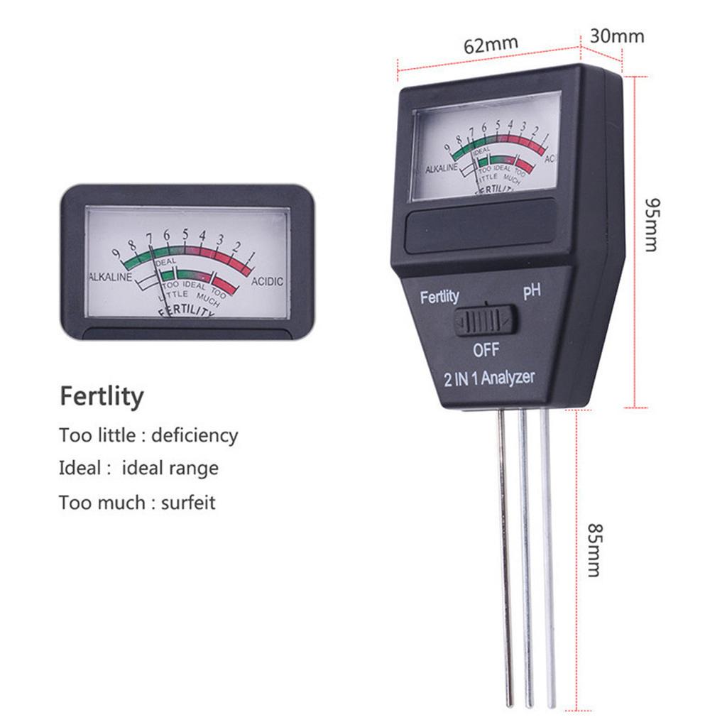2 In1 Fertility Tester Moisture Light Test Meter Kit For Garden Plant Flower