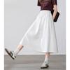 BETU Women's White Pleated A-Line Skirt