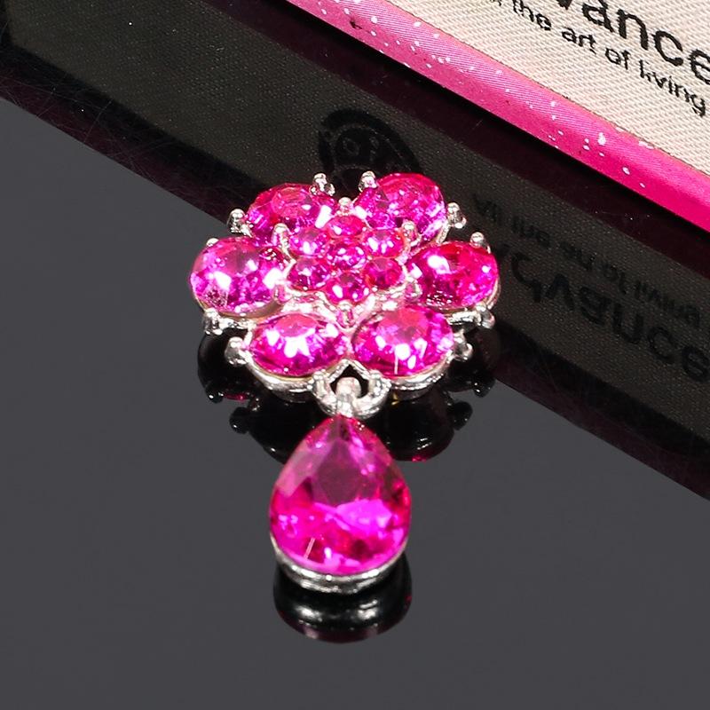 

Engood 50Pcs Rhinestone Buckles Plum Flower Drop Pendant Sewing Trim & Embellishments Craft Buttons DIY Hair Accessories Wedding Яскраво-рожевий