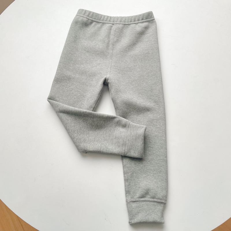 2023 Unisex Kinder Warme Baumwollfleece Hose für den Winter