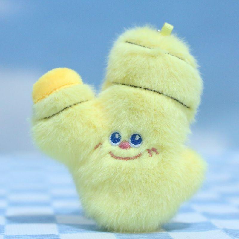 Adorable Cartoon Style Mini Fruit And Vegetable Plush Doll Keychain For Kids