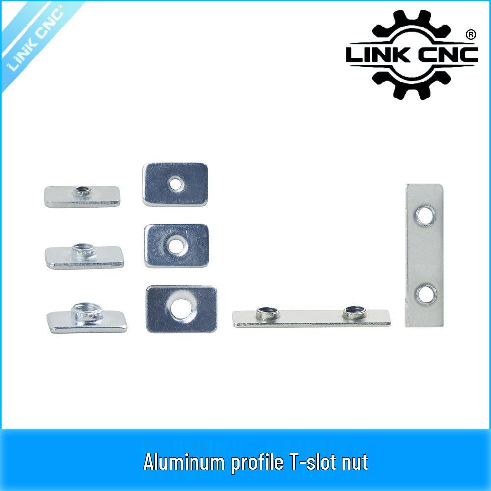 Openbuilds CNC 3D Printer Accessories: Galvanized Carbon Steel T-Nut & Round Nut for Aluminum Profile Carbon steel, blue-white zinc, M5 (1 piece)