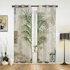 Rideaux de couloir de palmier de plage de coucher de soleil pour le salon cuisine garçon fille chambre long rideau pour fenêtres Cortinas décoration de la maison