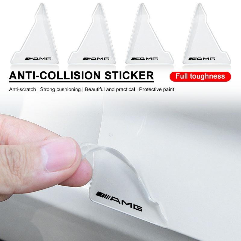 dmjp2 Transparent Car Door Corner Cover Anti-Scratch Protection Caps For Mercedes Benz C200 C230 C240 C250 C280 C300 C320 C350 C400