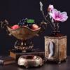 Fruit Bowl Basket European Style Fruit Plate Retro Living Room Candy Plate Large Household Dried Fruit Plate Coffee Table Decoration Ornaments Fruit