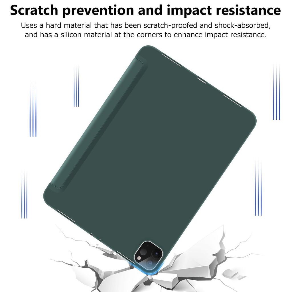 2024 iPad Air 6 Silicone Leather Case: 10.2-11 inch Soft, Heat Dissipating, Anti-Drop Full Wrap Shell