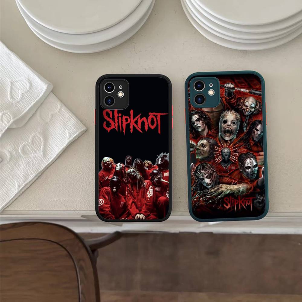 Slipknot Band Silicone Case For IPhone 16 15 14 13 12 11 Pro Max Plus X XS MAX Shockproof Matte Cover
