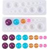 2Pcs Heart Shape Silicone Molds Love Heart Cabochons Resin Casting Molds Chunky Valentines Love Jewelry Pendant Mould for Epoxy Resin DIY Earring