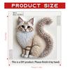 5D Diamond Painting Kit - Fluffy Kitten, 2D Canvas Print with Irregular Acrylic Diamonds, Ideal for Living Room & Bedroom Home