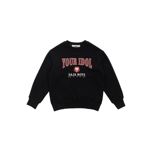 KPop Demon Hunters Kids Sweatshirt Your Idol Character Graphic Pullover Crewneck for Children 120 чёрный