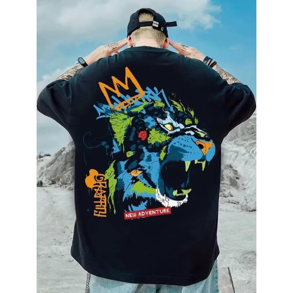 Summer New Casual Loose T-shirt Short Sleeved Men's Fashion Loose Printing Large 8XL Hip Hop Couple Wear Half Sleeve Cotton Top