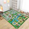 Kids Road Traffic Carpet Cartoon Car Toys Area Rug for Boys Girls City Life Educational Rugs Baby Room Bedroom Nursery Play Mat