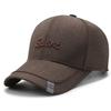 Hat Men's Middle-aged Cotton Baseball Cap Versatile Embroidered Sun Hat Spring and Autumn Dome Bent Cap