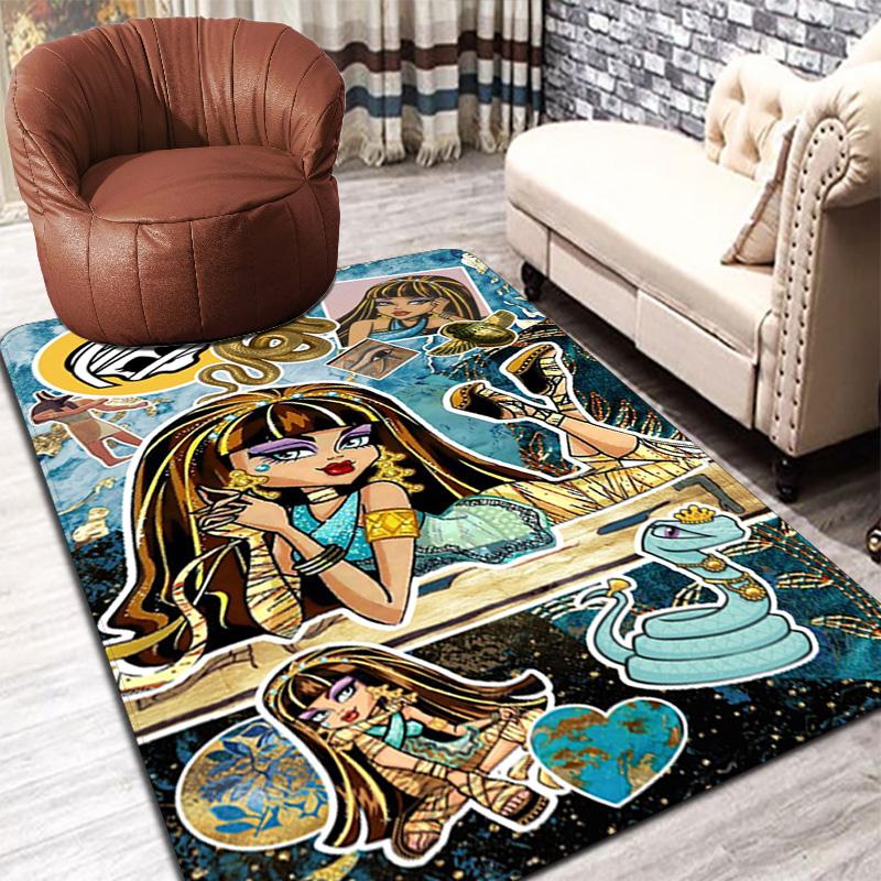 Monster High Inspired Rug Floor Mat for Living Room or Bedroom Soft and Comfortable Carpet a Gift for Birthday and Holiday.PFF260912057