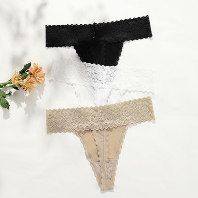 Lace Pants Women'S Thong Sexy No Trace Girl Panties Low Rise Cotton Crotch Sports Fitness Pants