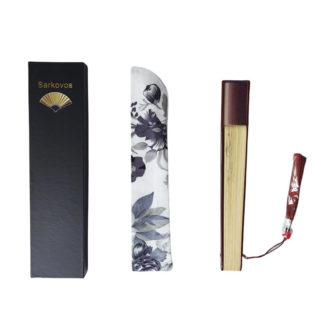 Sarkovos Folding Natural Japanese Style for Yukata and Summer Heatstroke Summer Gift for Fireworks Japanese with Fan Women's Fan, Bamboo, Fan, Kimono,