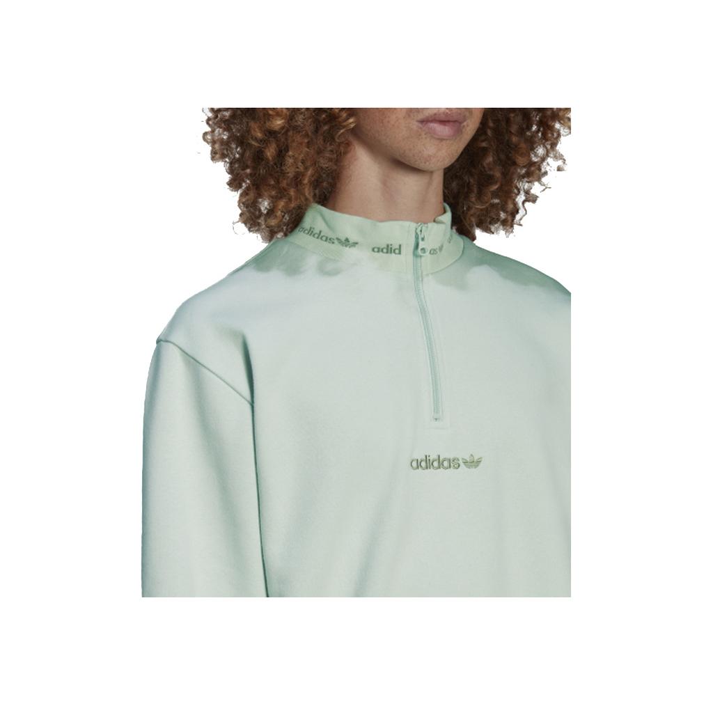 Adidas Originals Trefoil Logo Solid Sport Pullover Sweatshirt Men Tops Light-Green HM2657