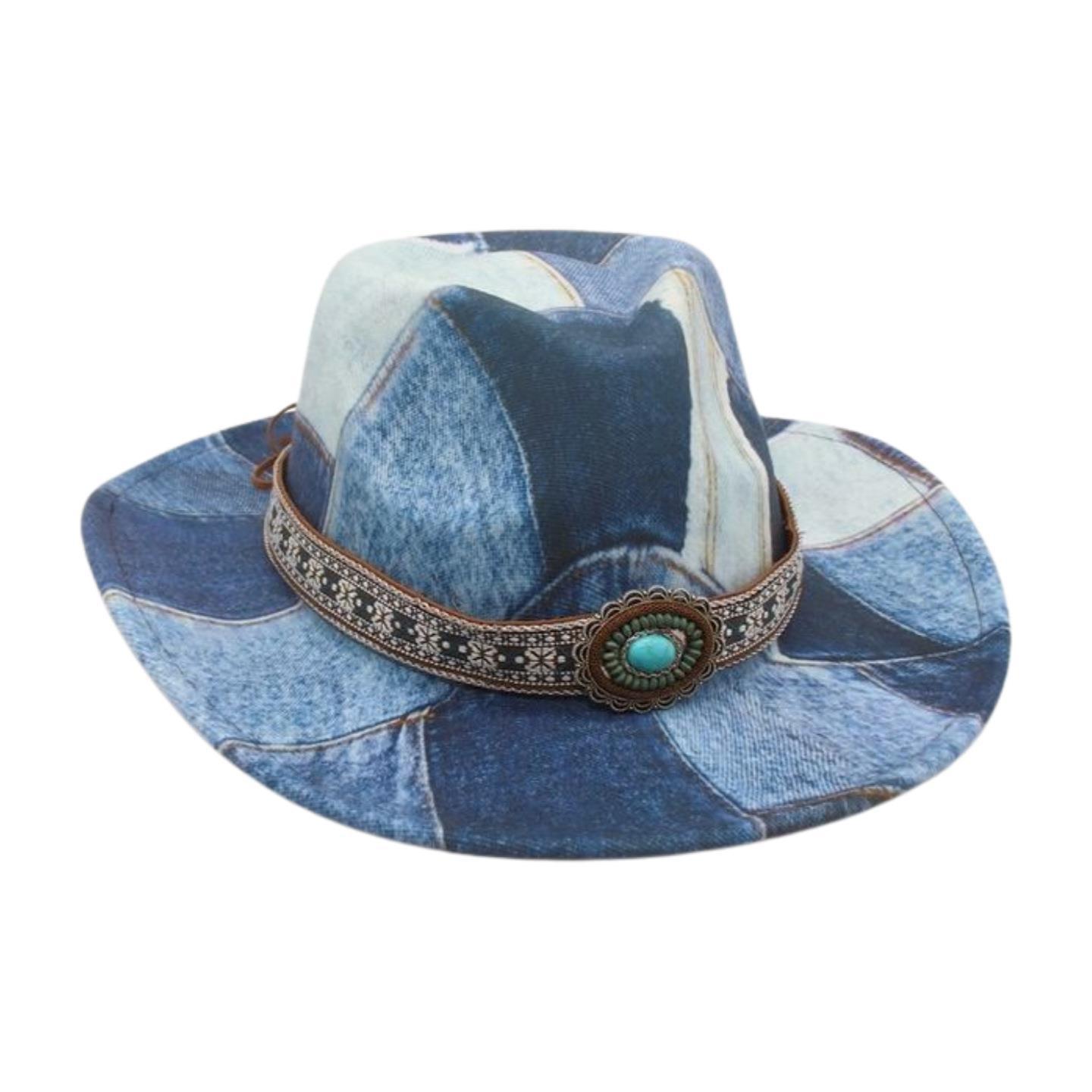 Ковбойская шляпа Солнцезащитная шляпа Цилиндр, Высококлассные аксессуары знаменитостей в тибетском стиле Джазовая шляпа [peach heart top] one size fits all