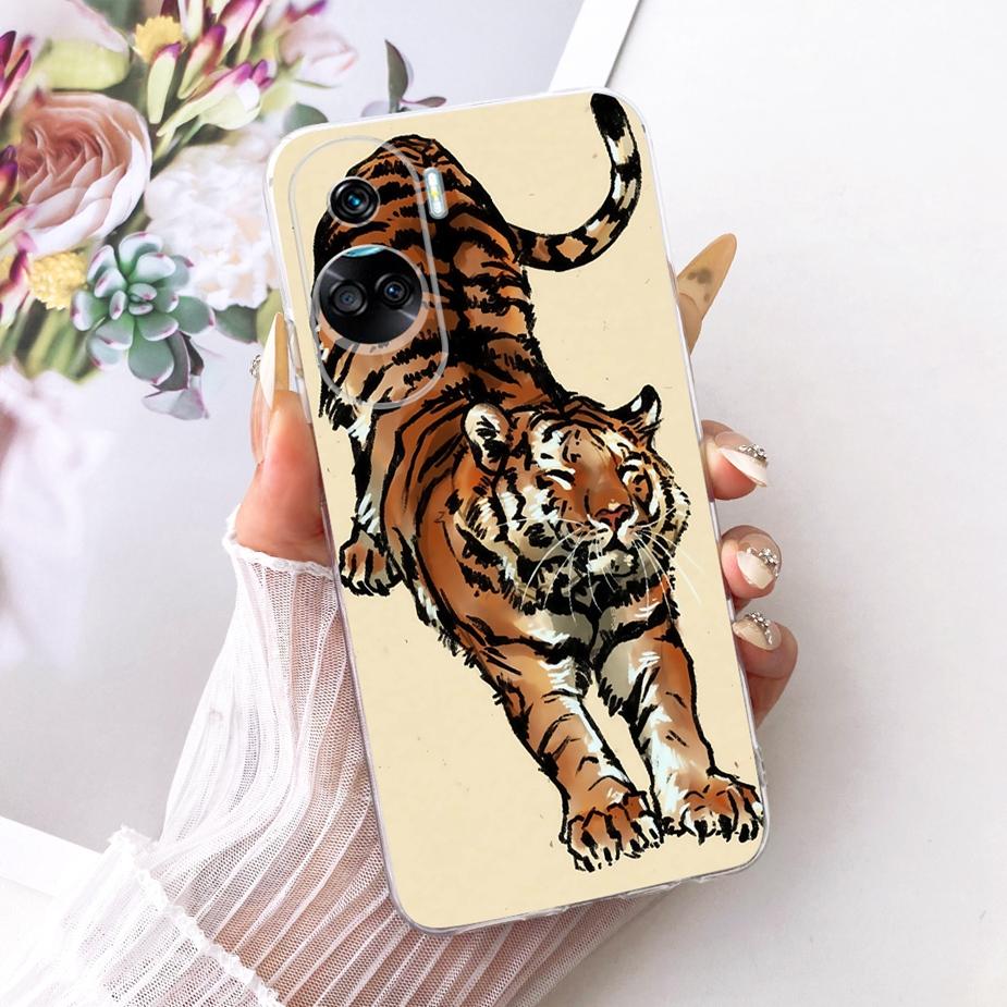 For Honor 90 Lite Case CRT-NX1 Stylish Bow Flowers Painted Cover Soft Slim Phone Case For Honor 90 Pro Honor90 Lite 90Pro Fundas