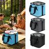 Drink Bag 4-Compartment Insulated Beverage Carrier Foldable with Adjustable Comfortable Shoulder Strap for Travel Hiking Sports