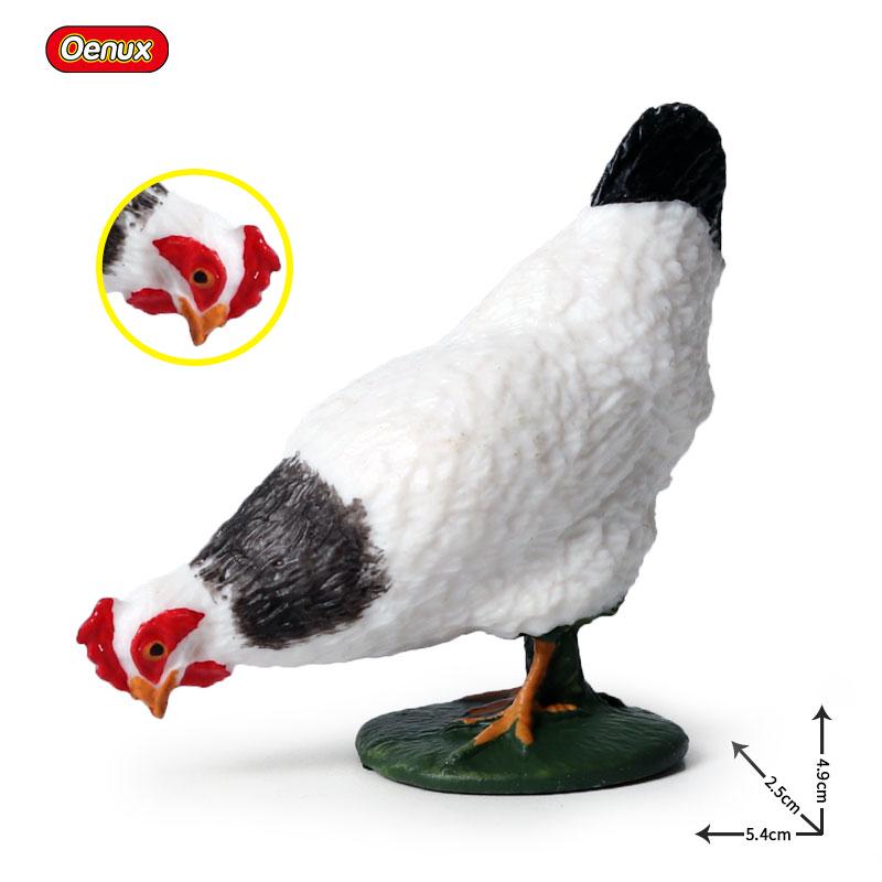 

Oenux Милые животные на ферме Курица Индейка Цыпленок Петух Фигурка Модель Фигурки Птица Миниатюрная Обучающая ПВХ Детская Игрушка