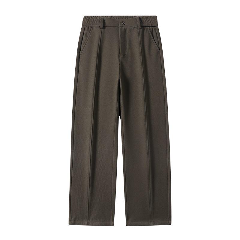 

ACU Men s Fashion: Thick Brushed Suit Pants - Wide-Leg, Casual Trousers for Autumn/Winter 2026 M кофейный