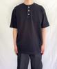 YOUNEEDGARMENTS Henley Neck S/S T-Shirt (Black/Stitch)
