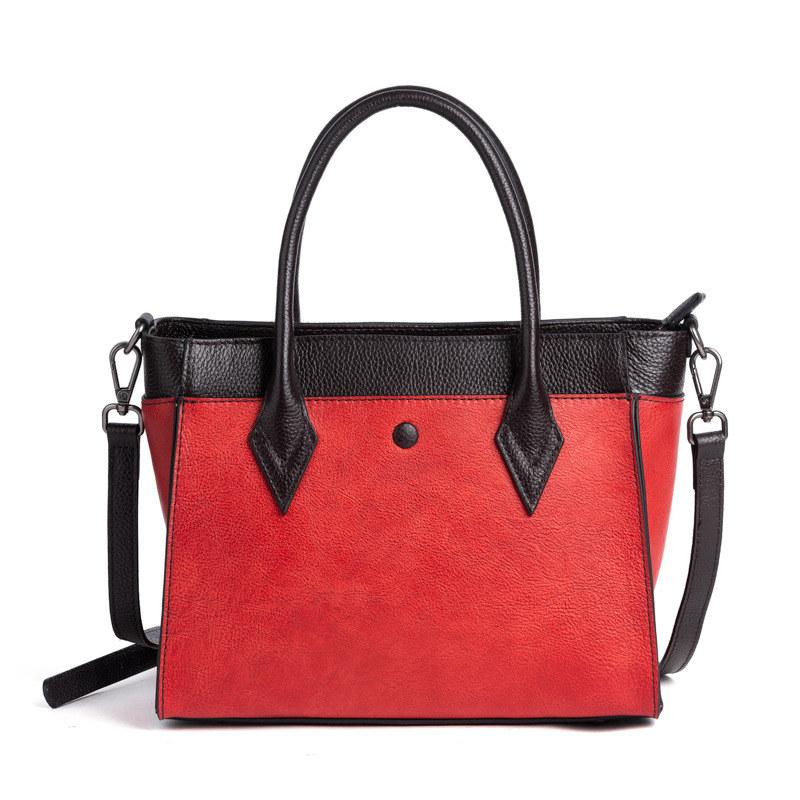 Женские модные сумки из натуральной кожи винтажные дизайнерские сумки через плечо брендовая сумка через плечо GZW 302012cm красный 6598₽