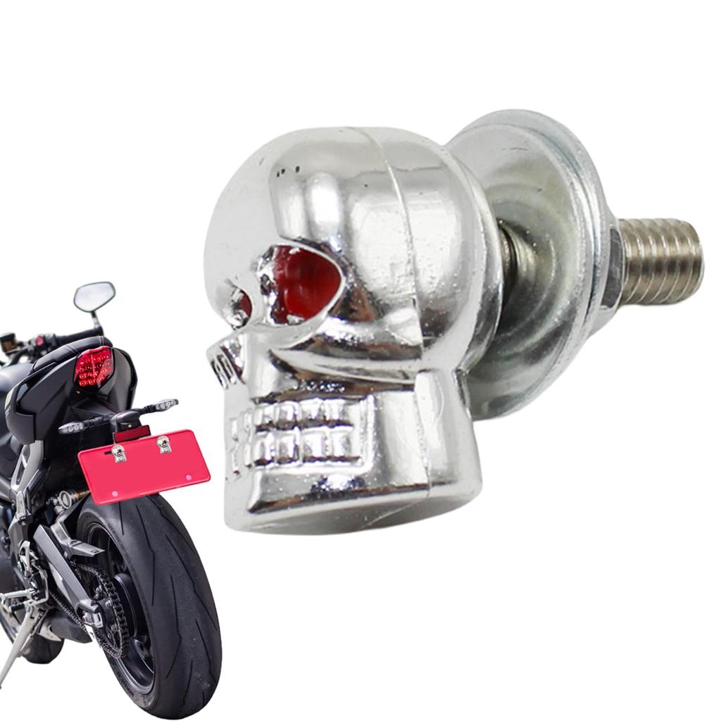 Motorcycle License Plate Bolts, Motorcycle Modifications, Decorative Skull Screws, Skull