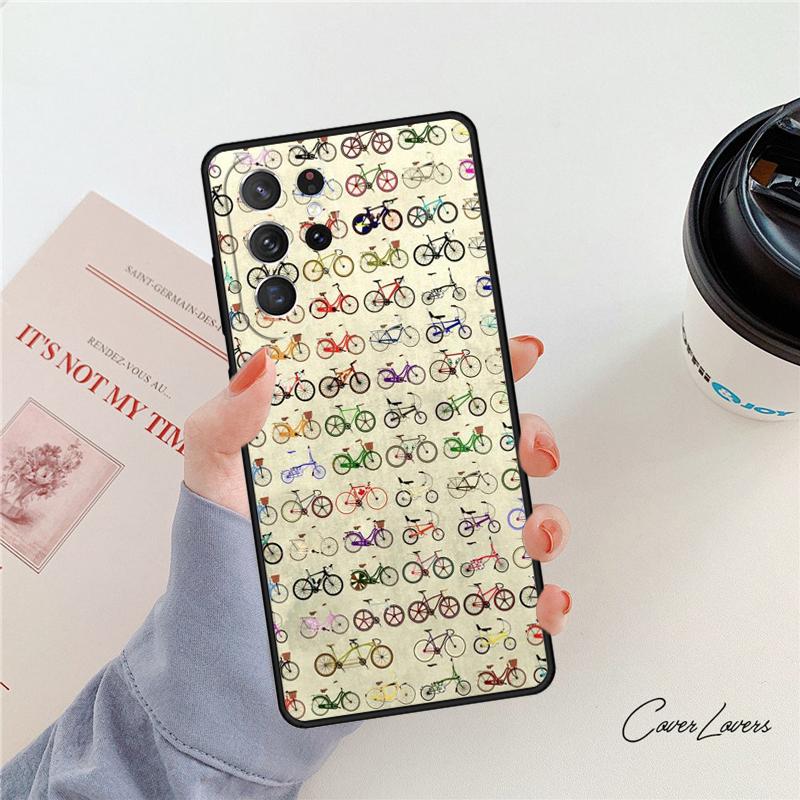 Bike Bicycle Cycling Phone Case For Samsung Galaxy S24 S25 S23 S22 Ultra Note 10 20 Plus S20 S21 FE Cover