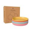 Wheat Straw Dinnerware Set Eco-friendly Safety Plates Cups Bowels Home Party Tableware Set Outdoor Camp Candy Colour Gift