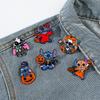 Cute Creative Personality Halloween Look Stitch Brooch Star Baby Character Metal Badge Accessories