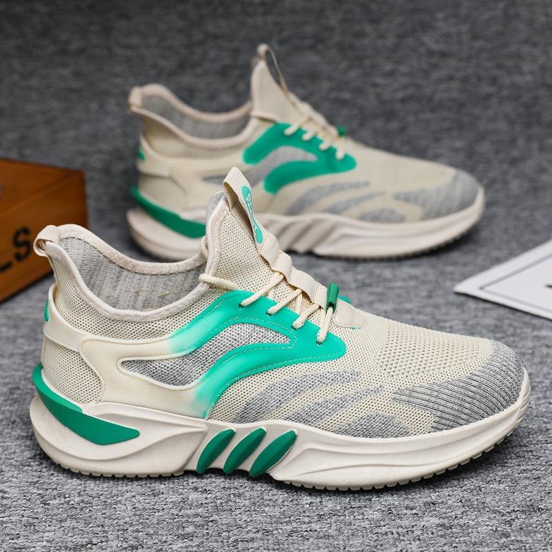 Sports Men's Shoes Autumn Fashion Breathable New Lace-up Niche Trendy Shoes Casual Sports Men's Coconut Men's Shoes