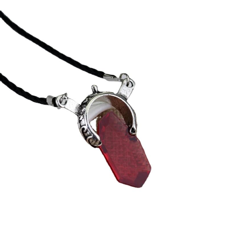 Fashion Devil May Cry Anime Demon Hunter Soul Stone Necklace Red Crystal Dante Pendant Man Woman Cosplay Jewelry Gift