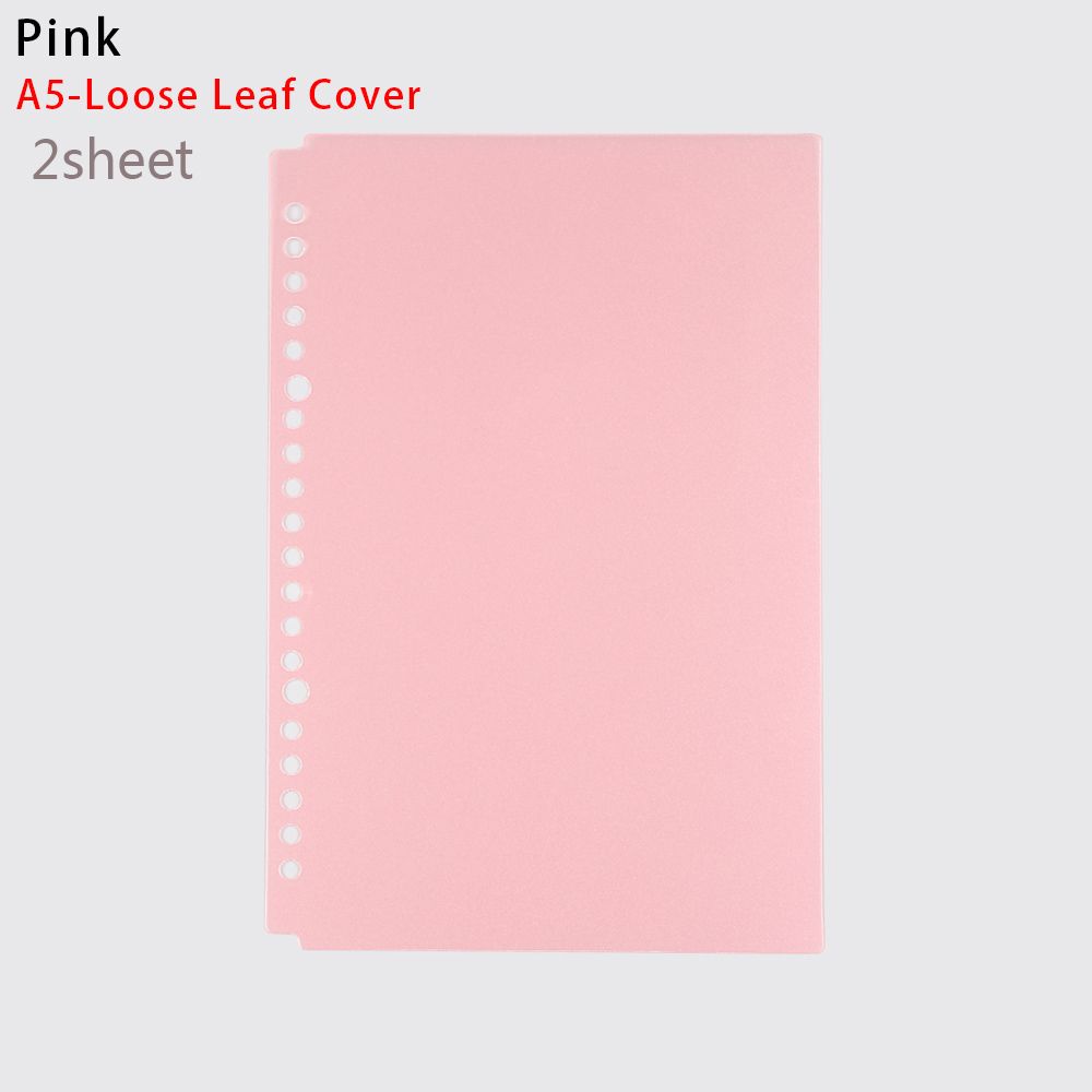 File Folder Refillable Plastic Clear Notebook Paging Separator Notepad Loose-leaf Cover Ring Binder