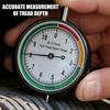 Zinc Alloy Tire Tread Depth Gauge Portable Design for Accurate Wear Inspection Easy Measurement on Various Vehicles