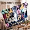 Custom Name Flannel Blanket,Taylor Swift Lightweight Warm Bed Blanket For Couch & Holiday Gift