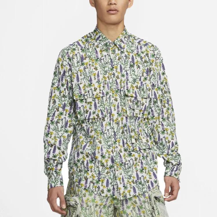 Nike Shirts Men's Green Pointed Collar Moderate Shirt (Unisex) Shirts DN3942 072