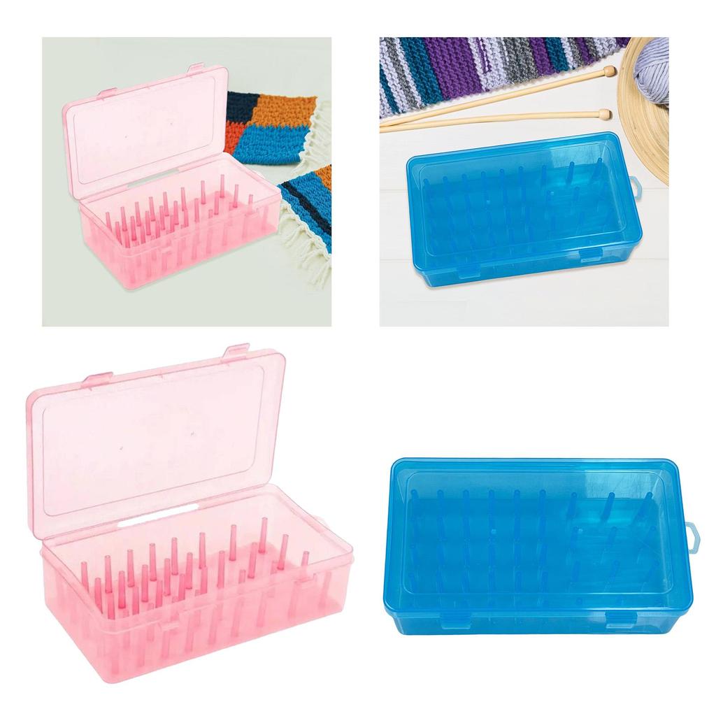 Embroidery Thread Storage Box DIY 42 Spools Clear Tray Sewing Thread Holder Spools Organizer Case for Desktop Home Embroidery
