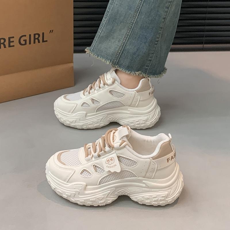 

Fashion CRLAYDK Designer Chunky Sneakers for Women Lace Up Platform Walking Shoes Ladies Fashion Casual Running Sports Mesh Tennis 35