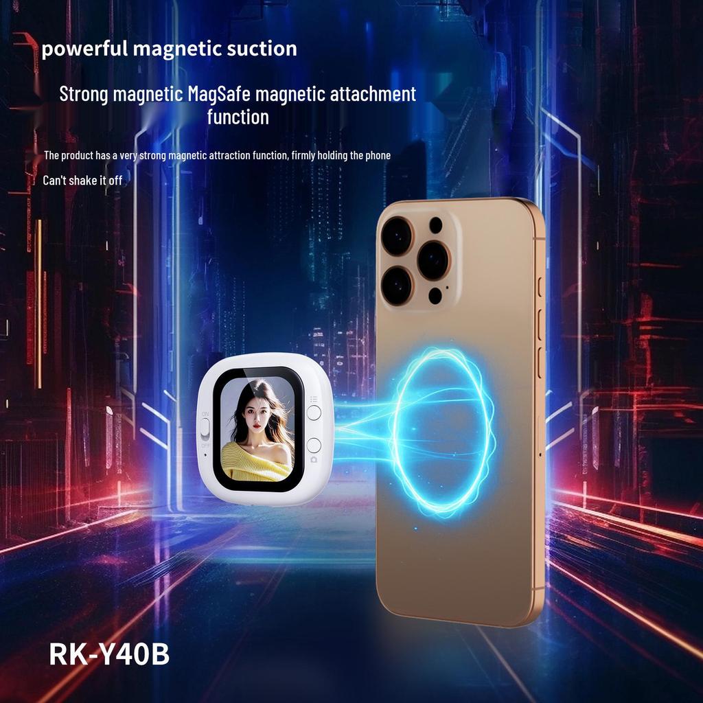 Portable Magnetic Mini Mobile Phone Projector with Wired Selfie Screen Function