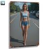 D Flat D Flat D FlatD Flat pc Metal Sign Summer Street Fashion Painting Vintage Hanging Art Home Bar Garage Club