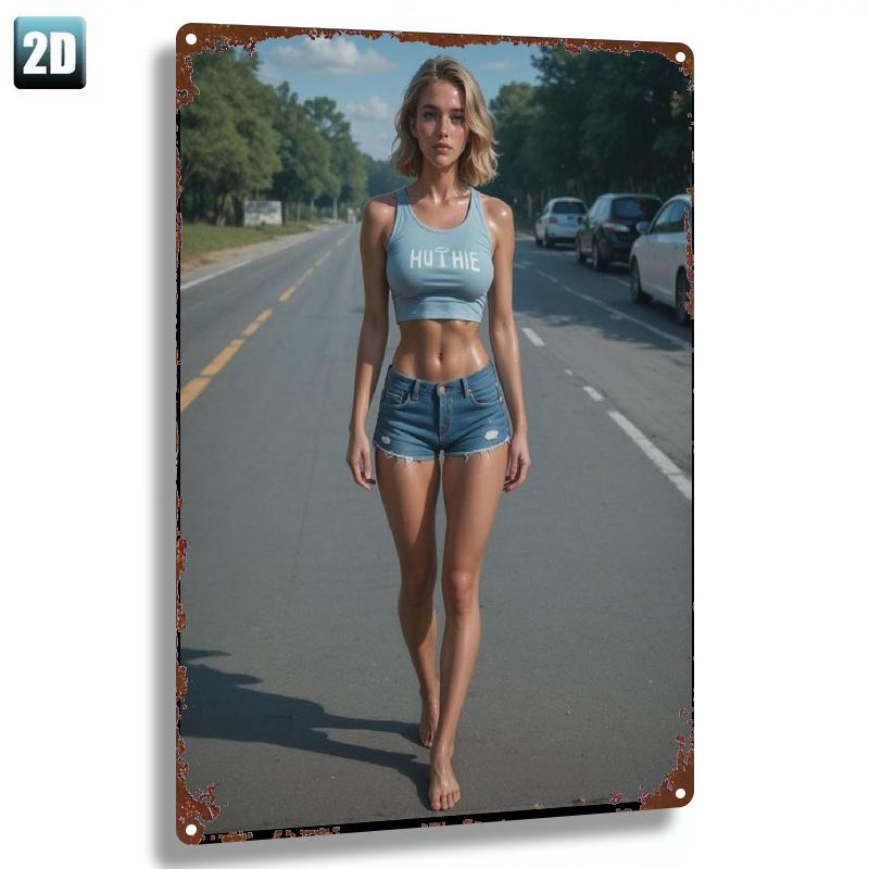 D Flat D Flat D FlatD Flat pc Metal Sign Summer Street Fashion Painting Vintage Hanging Art Home Bar Garage Club
