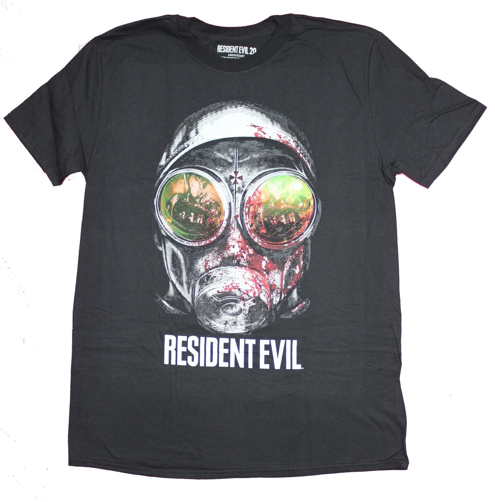 Resident Evil Adult New T-Shirt- Gasmasked Hunk Face of Umbrella Agent M
